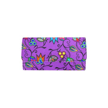 Load image into Gallery viewer, Indigenous Paisley Dark Orchid Women&#39;s Trifold Wallet
