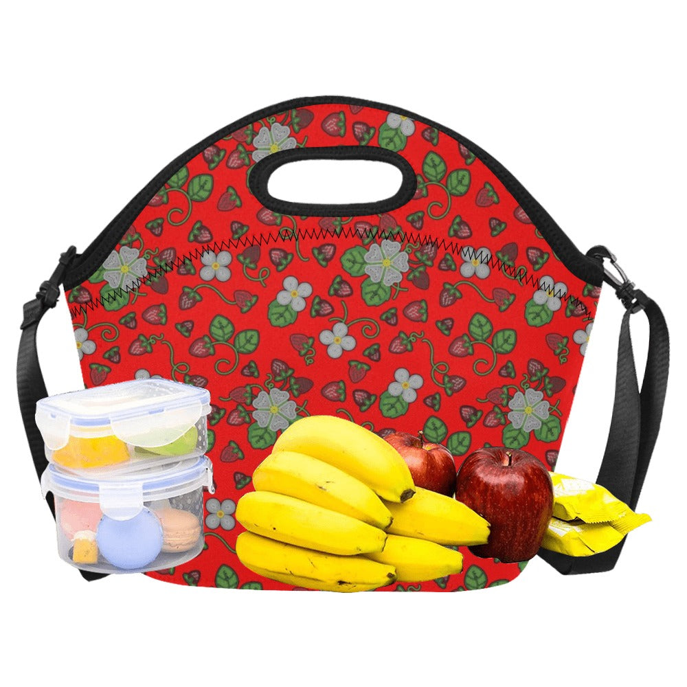 Strawberry Dreams Fire Neoprene Lunch Bag/Large