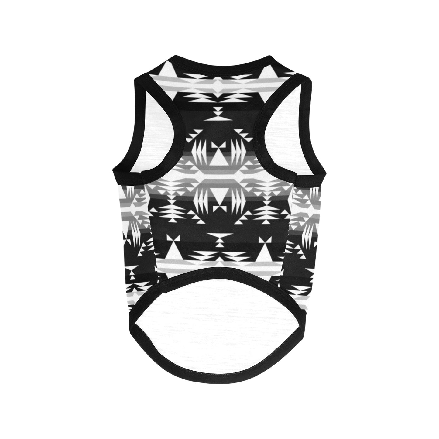 Between the Mountains Black and White Pet Tank Top