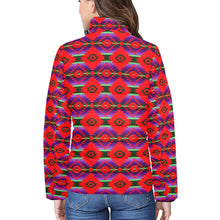 Load image into Gallery viewer, Cree Confederacy Chicken Dance Women&#39;s Stand Collar Padded Jacket
