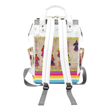 Load image into Gallery viewer, Ledger Round Dance Clay Multi-Function Diaper Backpack/Diaper Bag
