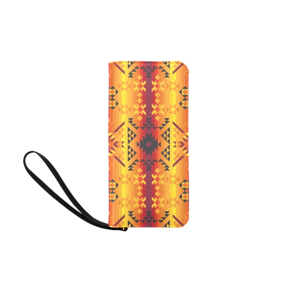 Desert Geo Yellow Red Clutch