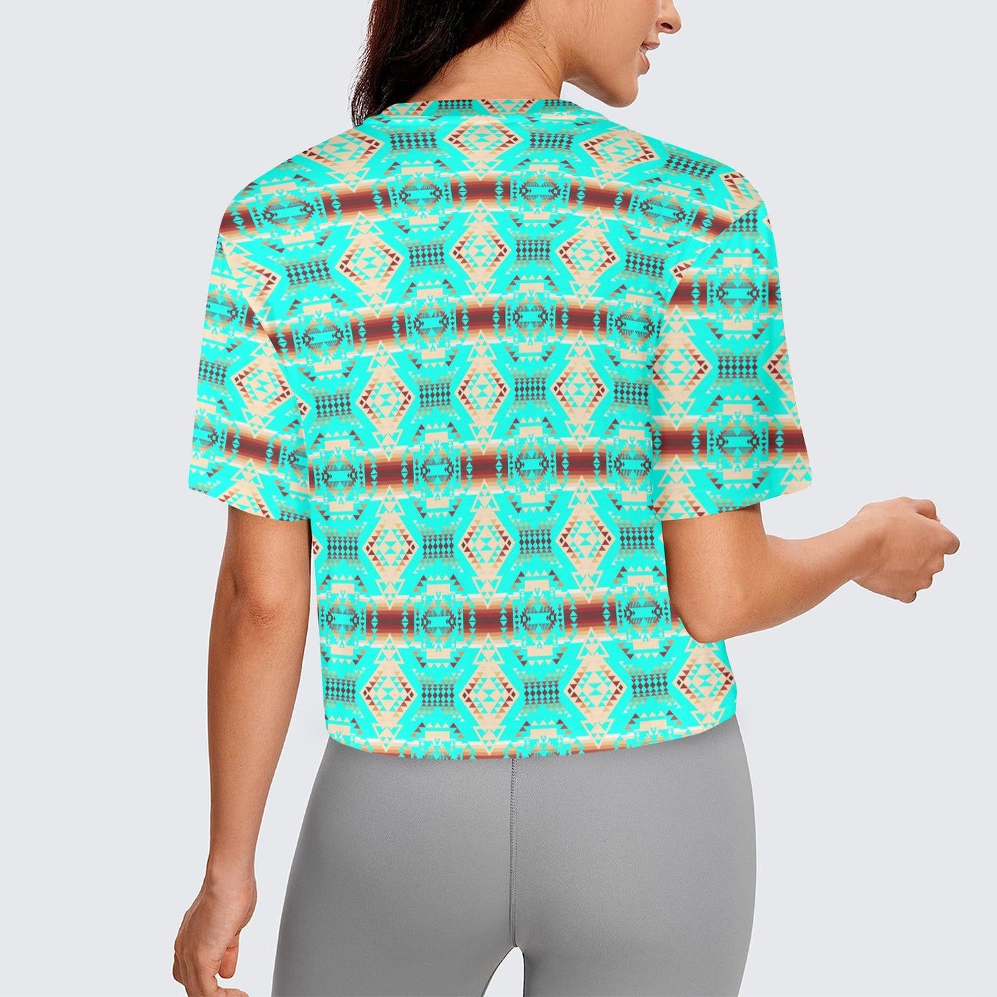 Gathering Earth Turquoise Crop Top