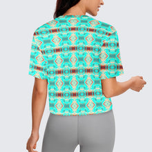 Load image into Gallery viewer, Gathering Earth Turquoise Crop Top
