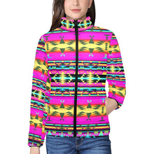 Load image into Gallery viewer, Between the Sunset Mountains Women&#39;s Stand Collar Padded Jacket
