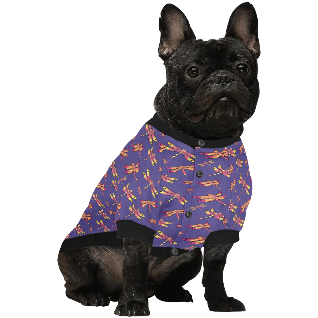 Gathering Purple Pet Dog Round Neck Shirt