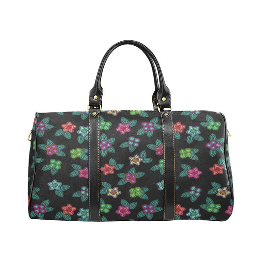 Berry Flowers Black New Waterproof Travel Bag/Small