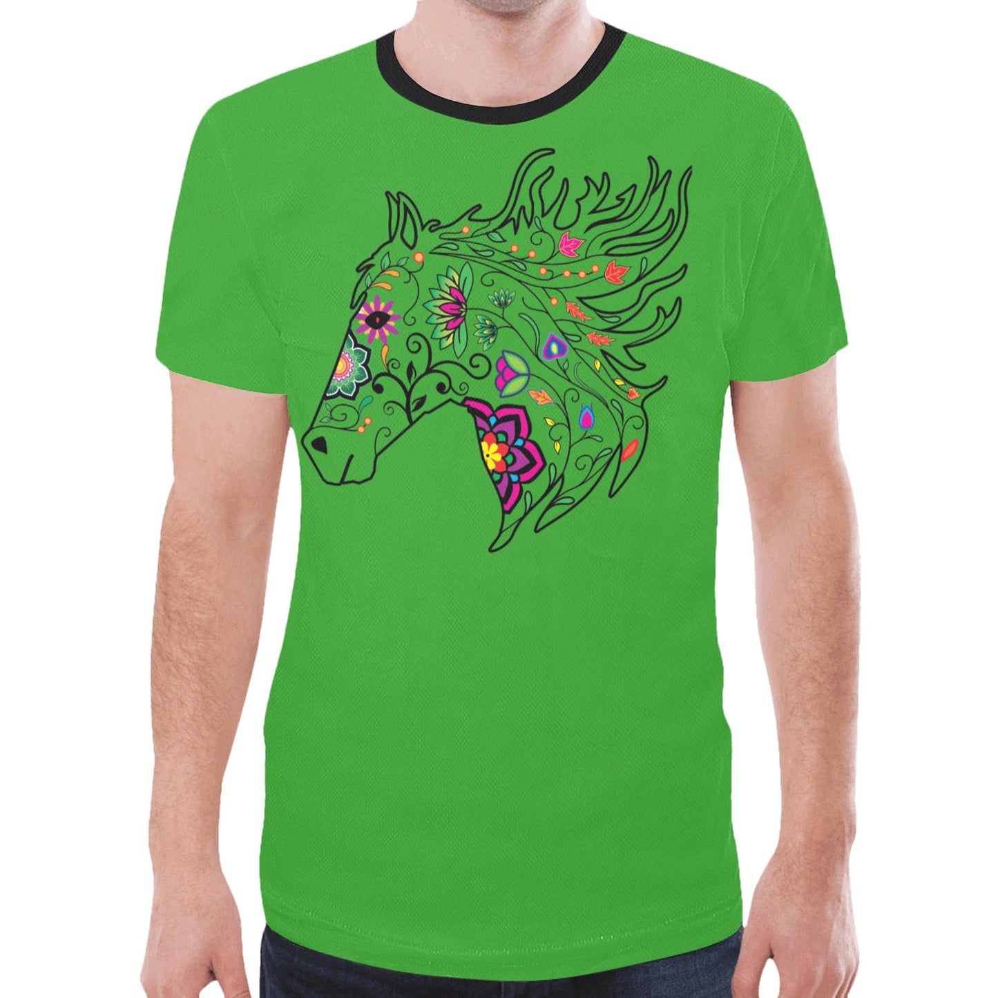 Horse Spirit Guide (Green) New T-shirt for Men