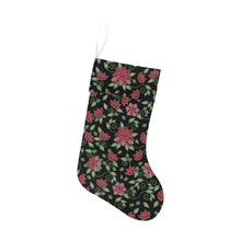 Load image into Gallery viewer, Red Beaded Rose Christmas Stocking
