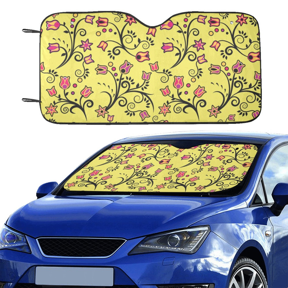 Key Lime Star Car Sun Shade 55"x30"