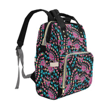 Load image into Gallery viewer, Hawk Feathers Heat Map Multi-Function Diaper Backpack/Diaper Bag
