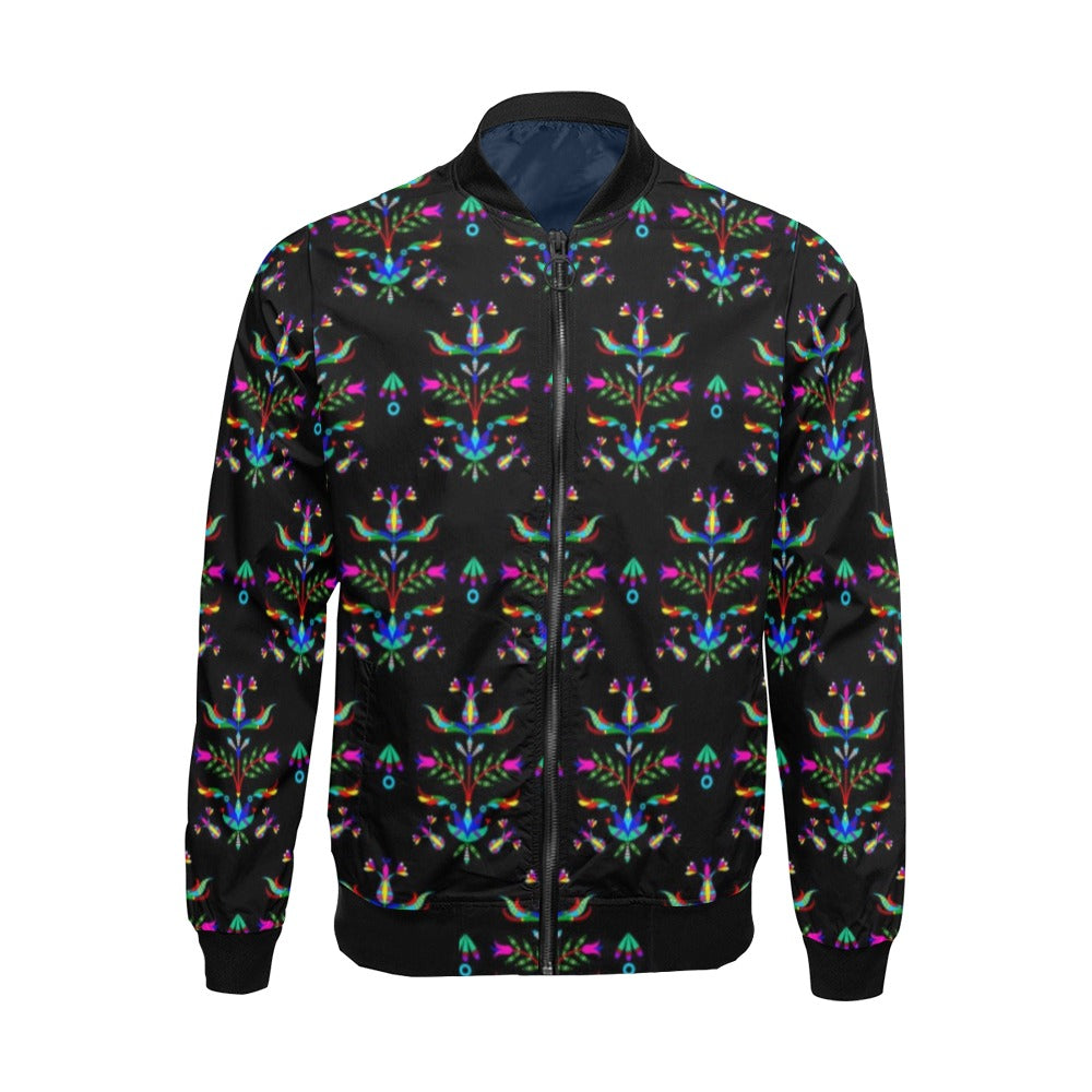 Dakota Damask Black Bomber Jacket for Men