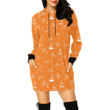 Load image into Gallery viewer, Ledger Dabbles Orange Hoodie Dress
