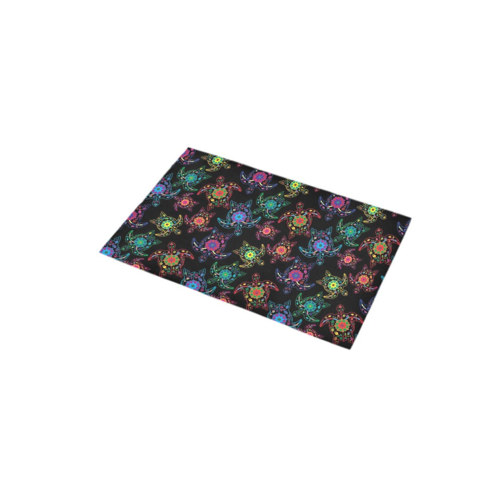 Neon Floral Turtle Bath Rug 16''x 28''