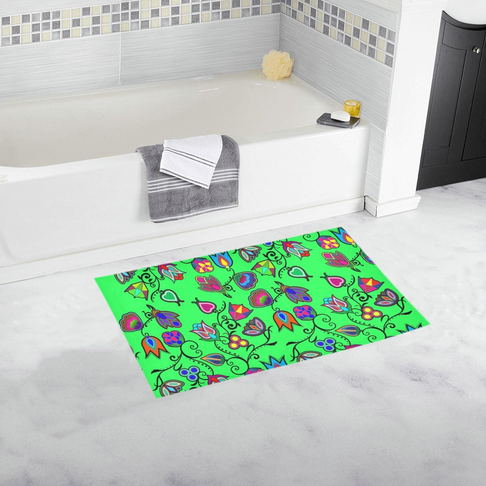 Indigenous Paisley Green Bath Rug 16''x 28''