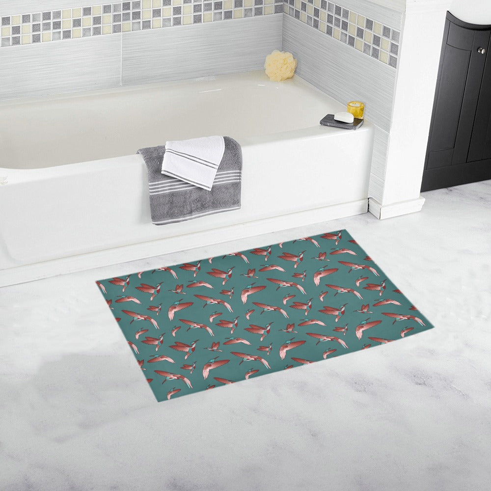 Red Swift Turquoise Bath Rug 16''x 28''