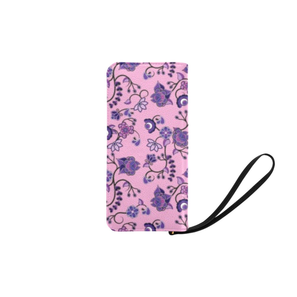 Purple Floral Amour Women's Clutch Purse