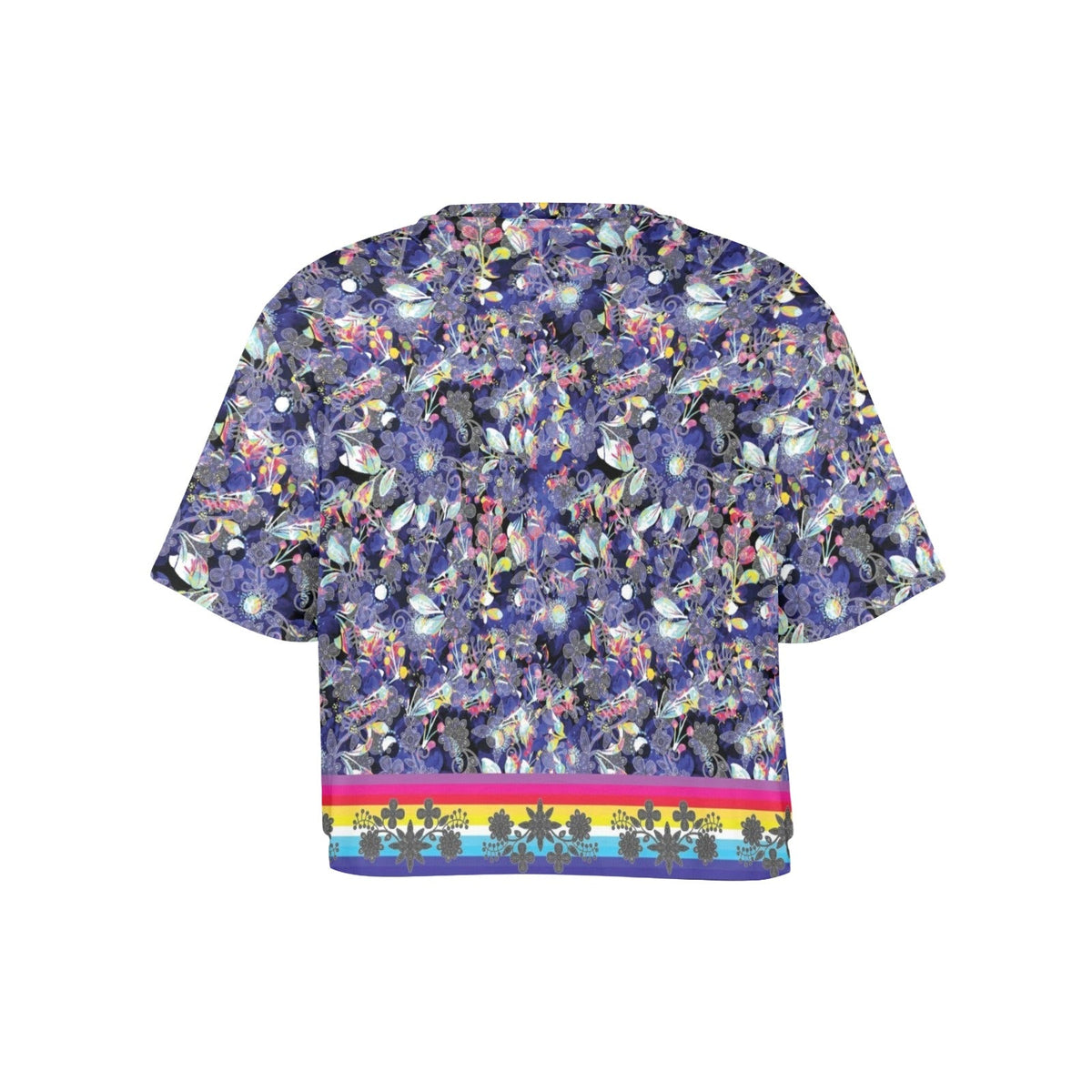 Culture in Nature Blue Crop Top