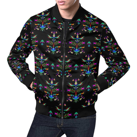 Dakota Damask Black Bomber Jacket for Men