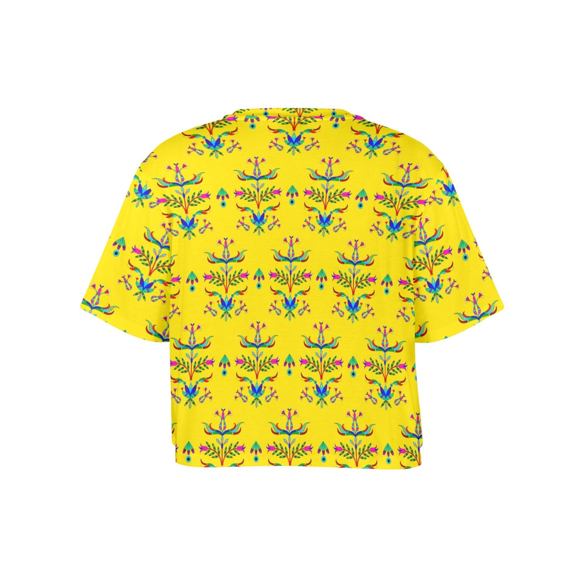 Dakota Damask Yellow Crop Top