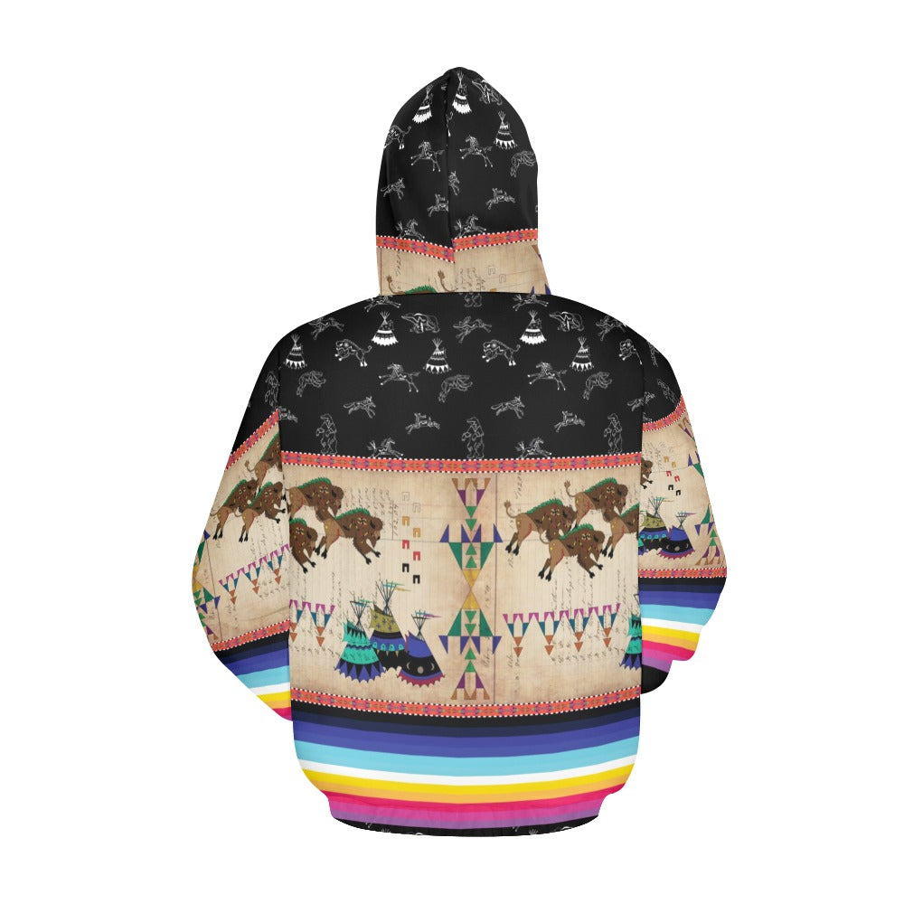 Buffalos Running Black Sky Hoodie for Men
