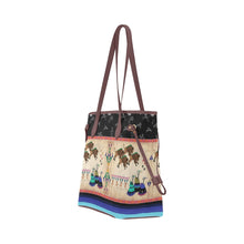 Load image into Gallery viewer, Buffalos Running Black Sky Clover Canvas Tote Bag
