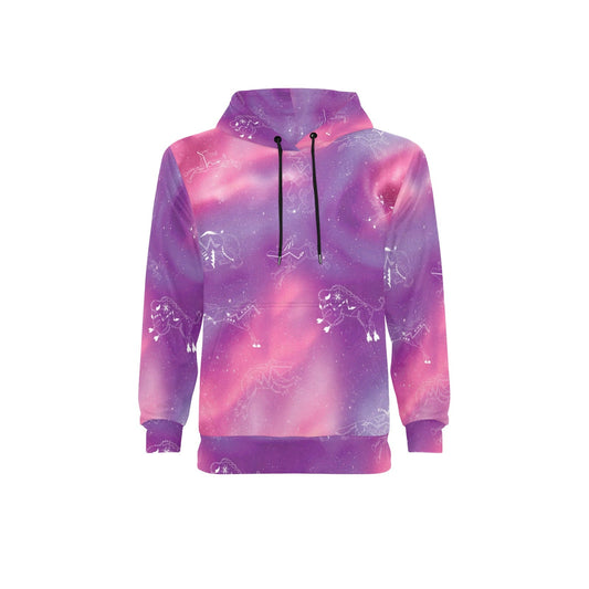 Animal Ancestors 7 Aurora Gases Pink and Purple Fleece Hoodie