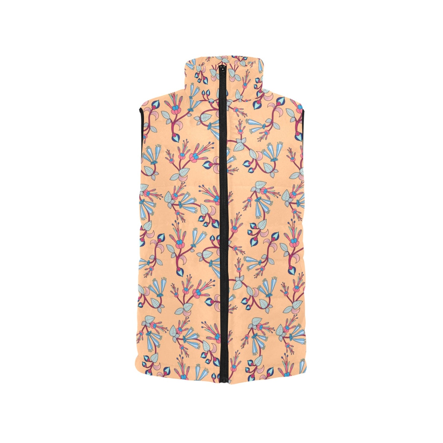 Swift Floral Peache Women's Padded Vest Jacket