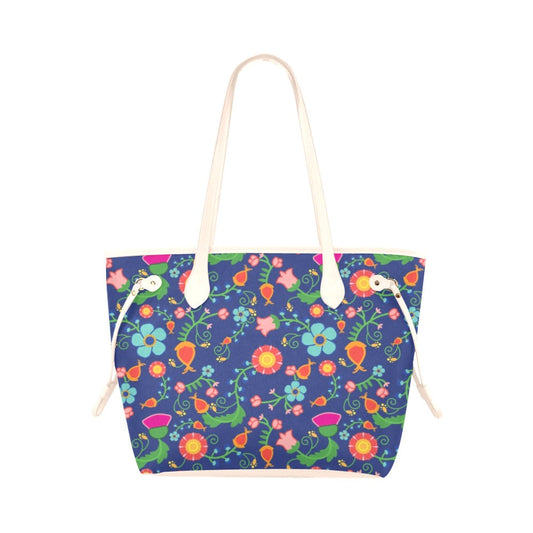 Bee Spring Twilight Clover Canvas Tote Bag