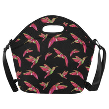 Load image into Gallery viewer, Red Swift Colourful Black Neoprene Lunch Bag/Large
