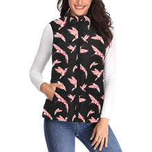 Load image into Gallery viewer, Strawberry Black Women&#39;s Padded Vest Jacket
