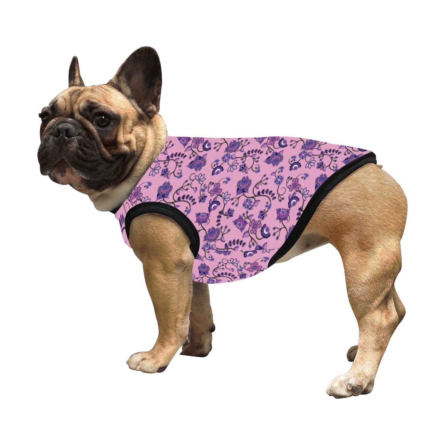 Purple Floral Amour Pet Tank Top