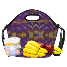 Load image into Gallery viewer, Fire Feather Purple Neoprene Lunch Bag/Large
