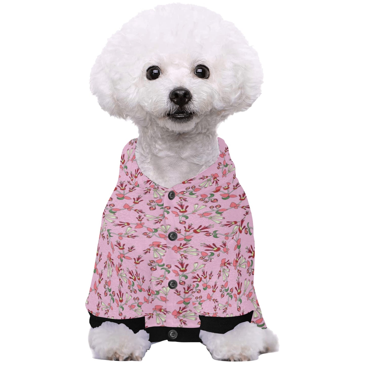 Strawberry Floral Pet Dog Hoodie