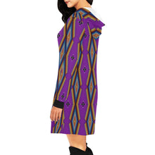 Load image into Gallery viewer, Diamond in the Bluff Purple Hoodie Dress
