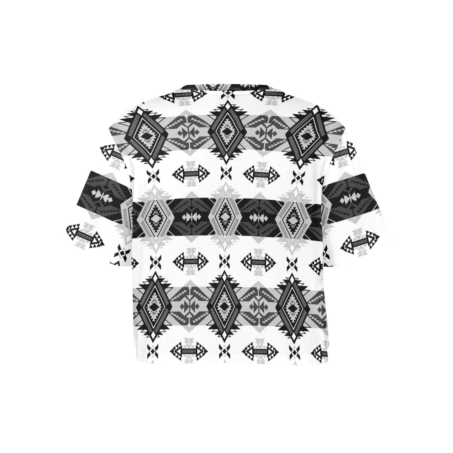 Sovereign Nation Black and White Crop Top