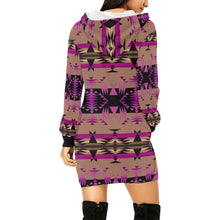 Load image into Gallery viewer, Between the Mountains Berry Hoodie Dress
