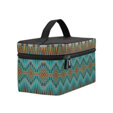 Load image into Gallery viewer, Fire Feather Turquoise Cosmetic Bag/Large
