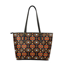 Load image into Gallery viewer, Seven Tribes Black Leather Tote Bag
