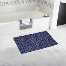 Load image into Gallery viewer, Beaded Blue Nouveau Bath Rug 16&#39;&#39;x 28&#39;&#39;
