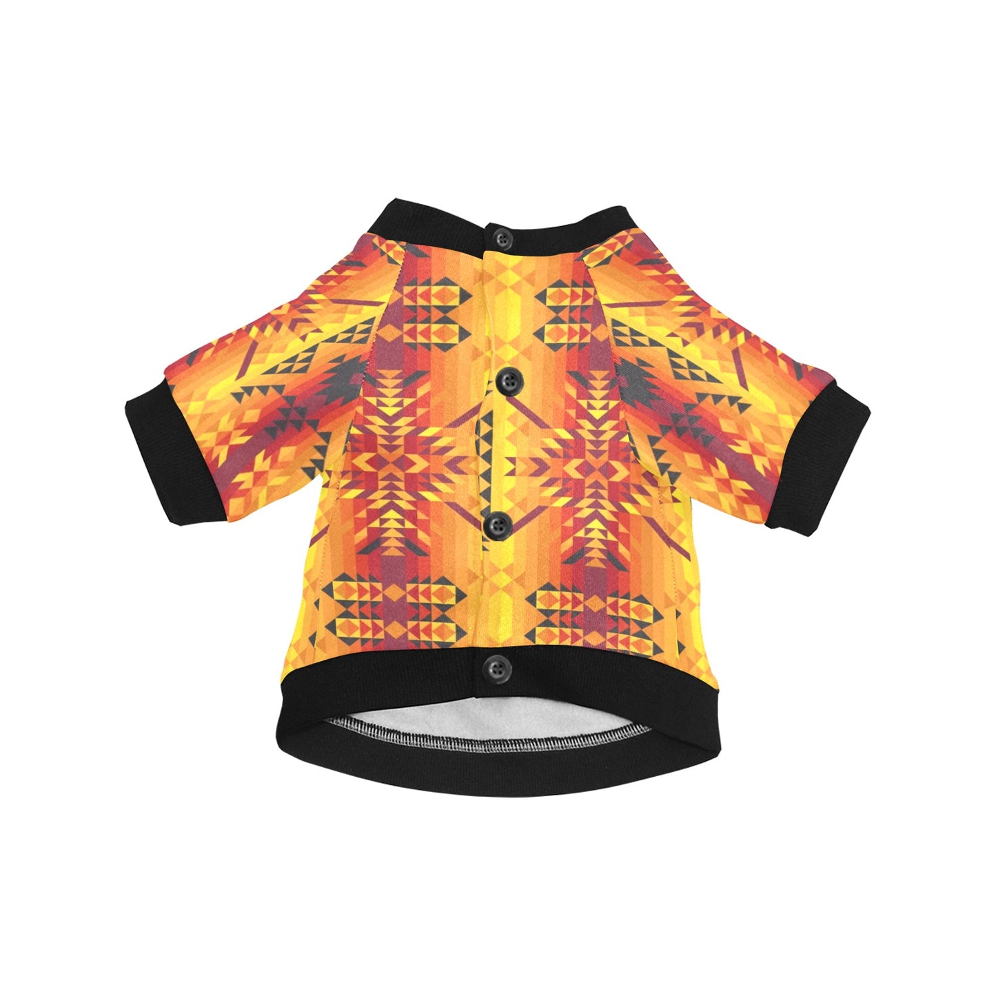Desert Geo Yellow Red Pet Dog Round Neck Shirt
