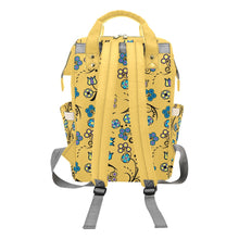 Load image into Gallery viewer, Blue Trio Tuscan Multi-Function Diaper Backpack/Diaper Bag
