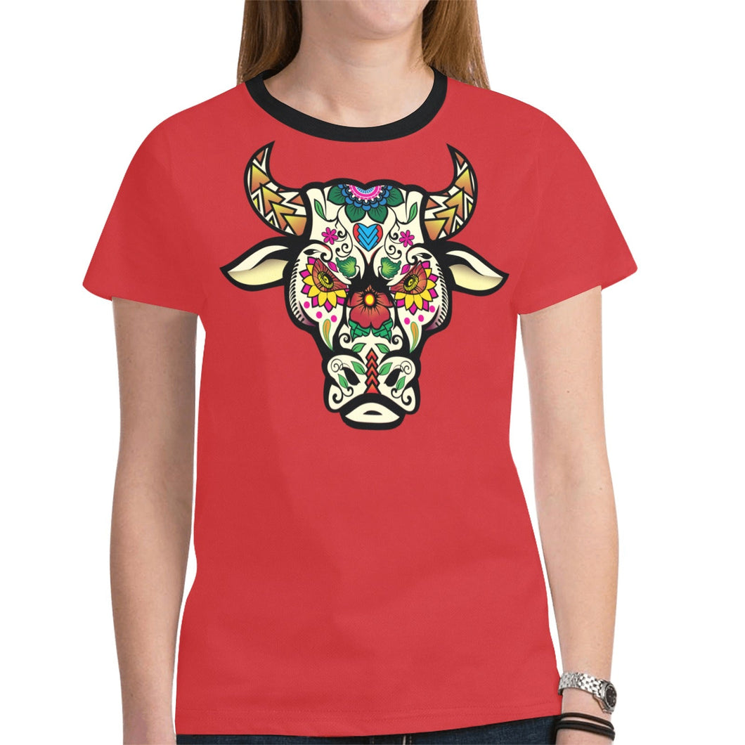 Bull Spirit Guide (Red) New T-shirt for Women