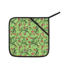 Load image into Gallery viewer, LightGreen Yellow Star Oven Mitt &amp; Pot Holder
