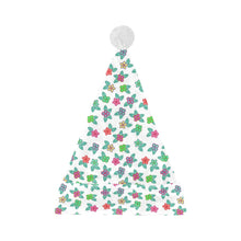 Load image into Gallery viewer, Berry Flowers White Santa Hat
