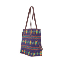 Load image into Gallery viewer, Dreams of Ancestors Indigo Clover Canvas Tote Bag
