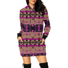 Load image into Gallery viewer, Between the Mountains Berry Hoodie Dress
