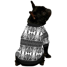 Load image into Gallery viewer, Writing on Stone Black and White Pet Dog Round Neck Shirt
