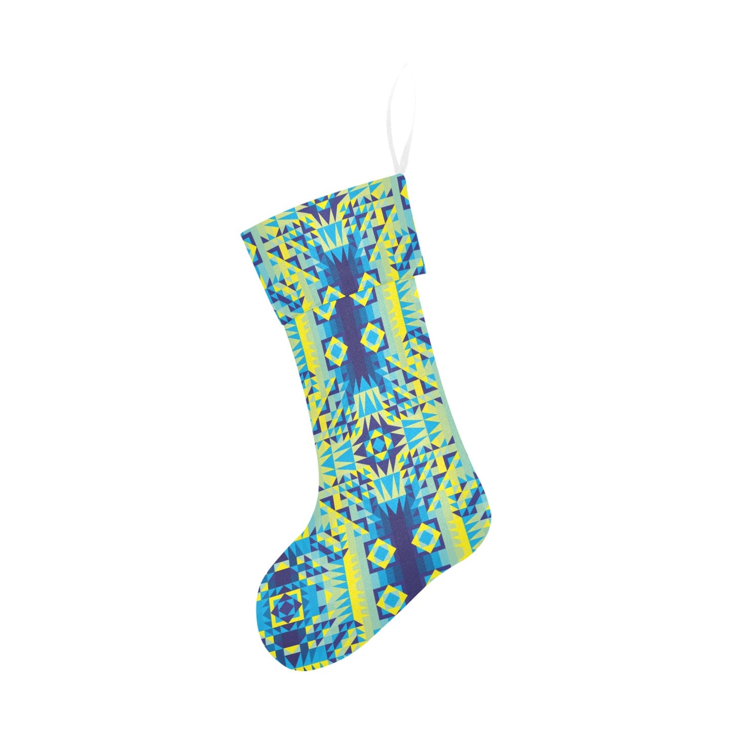 Kaleidoscope Jaune Bleu Christmas Stocking