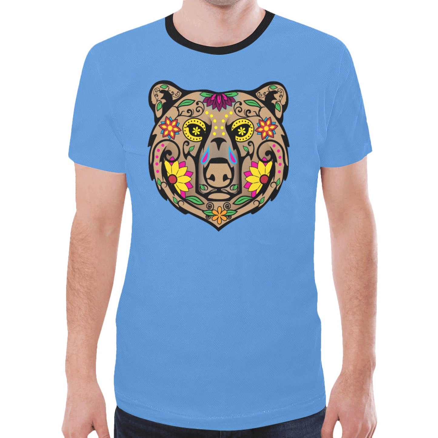 Bear Spirit Guide Blue T-shirt for Men